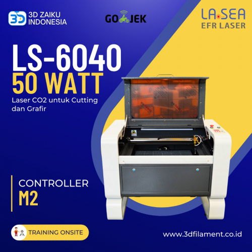 Zaiku CNC LS-6040 with 50 Watt Laser CO2 untuk Cutting dan Grafir